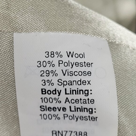 J.CREW Navy Wool Blend Stretch Gold Button Notch Blazer Suit Jacket Size 6 - Picture 4 of 16